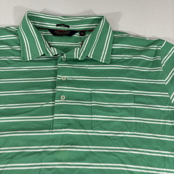 Ralph Lauren Other - Polo Golf Ralph Lauren Vintage Lisle Pocket Polo Shirt Green/White Stripe XXL